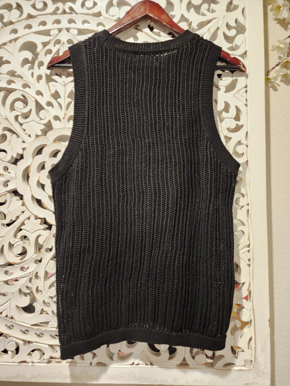 ZARA KNITTED HIFG NECK VEST IN BLACK NWT SIZE L/XL - Picture 15 of 16